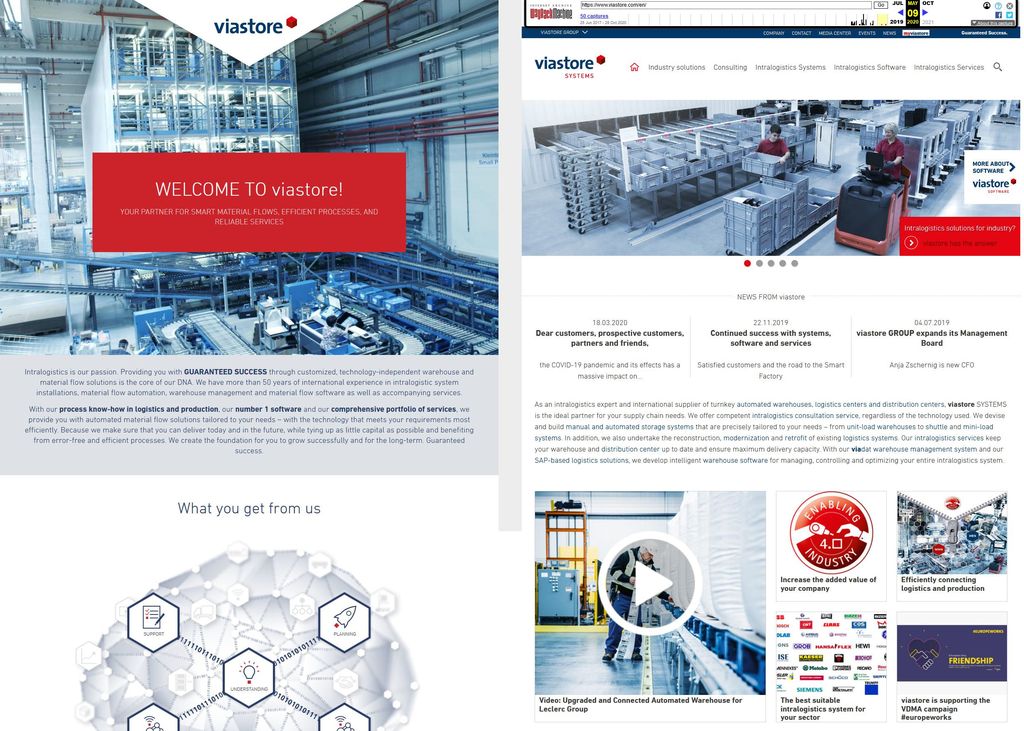 Intralogistik-Spezialist viastore verbessert Website-Usability