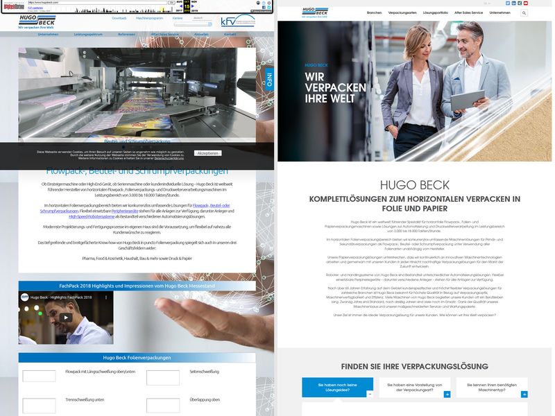 Neue Website von Hugo Beck führt schneller zum Produkt