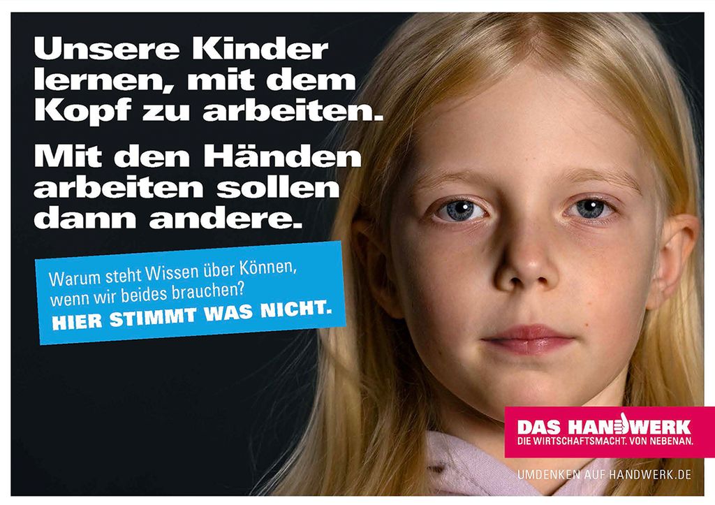 Handwerk wendet sich mit einer Kampagne gegen den Fachkräftemangel und fordert zum Umdenken auf