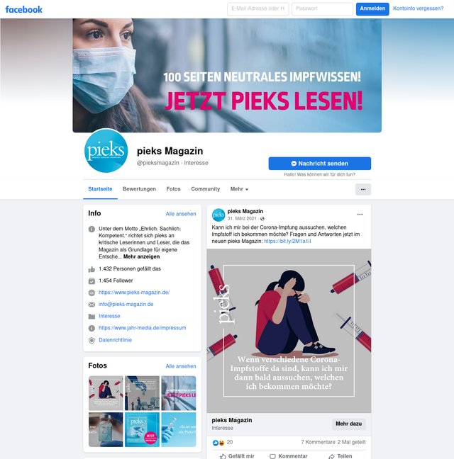 Screenshot: Facebook.