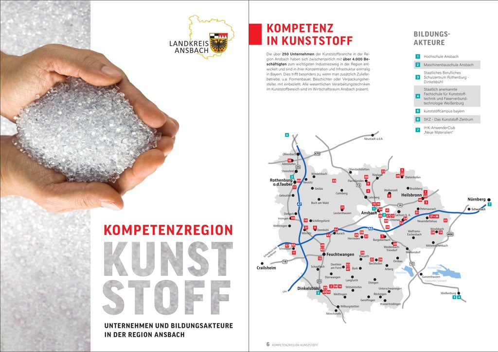 Landkreis Ansbach veröffentlicht Broschüre »Kompetenzregion Kunststoff«