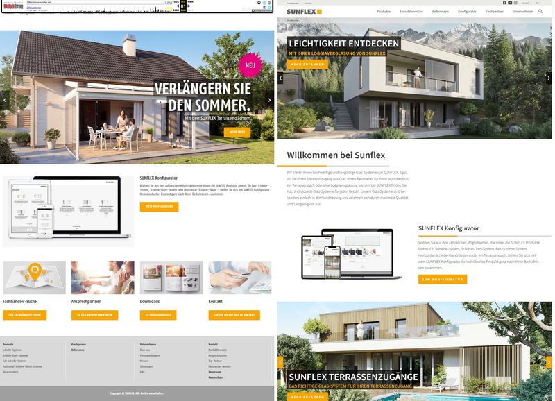 Sunflex gestaltet Website neu