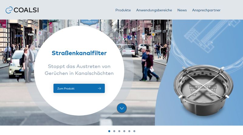 Die neue Marken-Website. Screenshot: www.coalsi.com