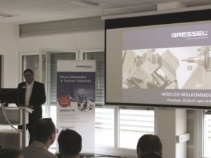 Begrüßung der Fachbesucher im Akademie-Vortragssaal am ersten Tag der Gressel-Praxistage 2018. / Bild: Gressel