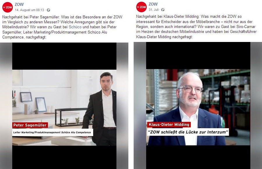 Messe mit Testimonialkampagne