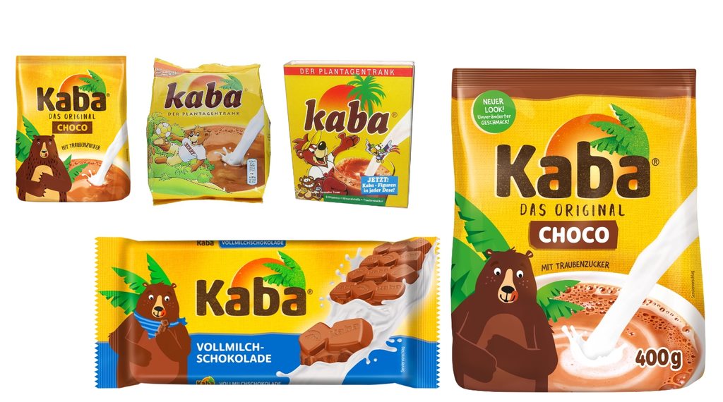 Unten und rechts Beispiele der neuen Verpackungen (Quelle: Krüger), oben bisherige Verpackungsgenerationen (Quellen: Krüger, unbekannt).