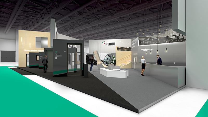 Blick auf den virtuellen Messestand. Bild: Rehau