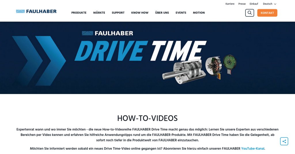 Video-Tutorials von Faulhaber